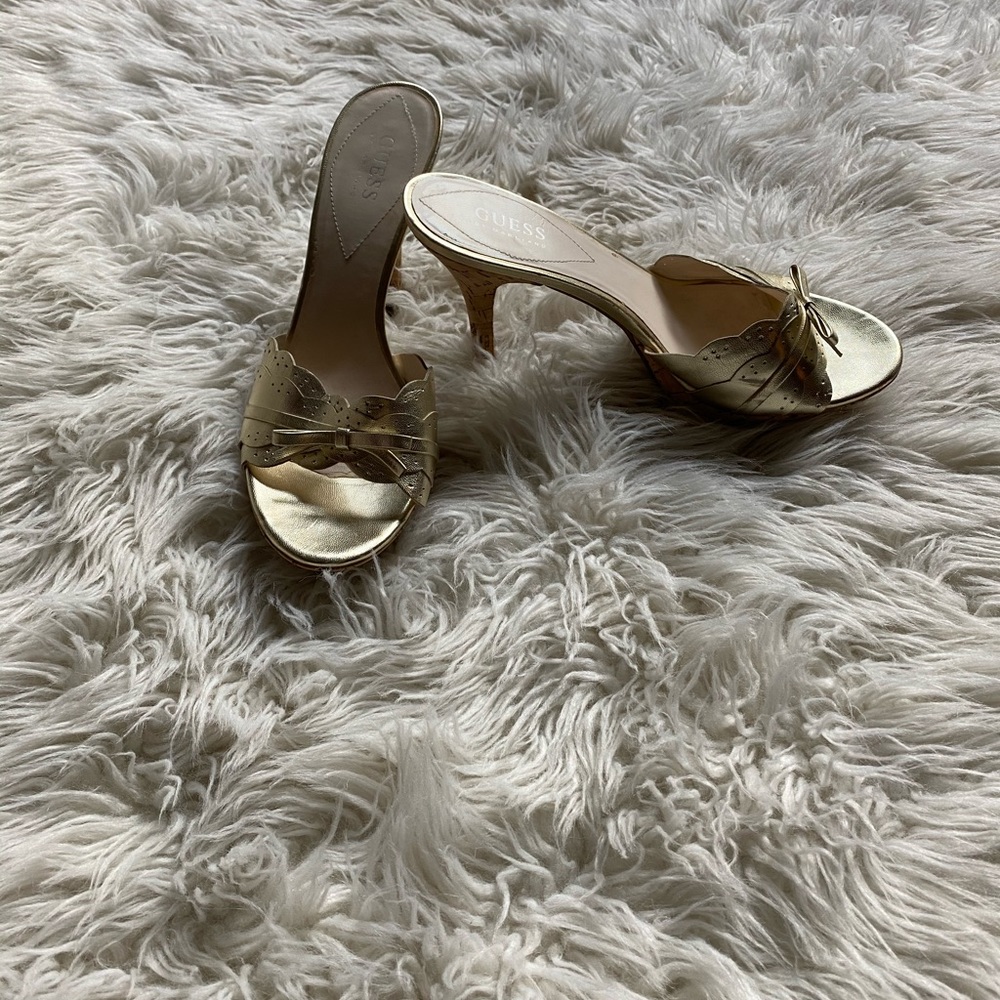 Guess Gold High Heel Sandals - 9